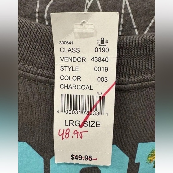 NWT PacSun Cali Love Graphic Women’s Large Pullover Crew Neck Sweatshirt Gray - Picture 4 of 5